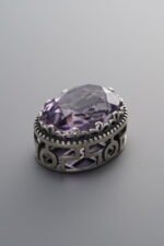 925 Silver-Vintage-Amethyst Magic Box-17mm - Image 4