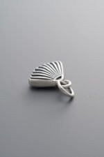 999 Silver-Vintage-Seashell Pattern Pendant-12mm