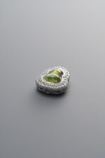 925 Sterling Silver-Bright-Gourd Zircon & Tourmaline Box Bead-10mm