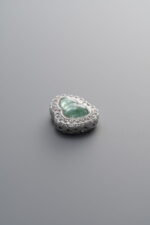 925 Sterling Silver-Bright-Gourd Zircon & Tourmaline Box Bead-10mm - Image 3