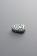 925 Sterling Silver-Bright-Gourd Zircon & Tourmaline Box Bead-10mm - Image 2