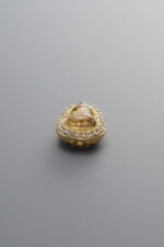 925 Sterling Silver-Gold Plated-Gourd Zircon & Tourmaline Box Bead-10mm - Image 2