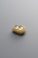925 Silver-Gold Plated-Gourd-Shaped Zircon & Tourmaline Magic Box-10mm