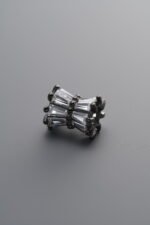 925 Sterling Silver-Black Plated-Zircon Beaded Spacer Bead-9mm - Image 2