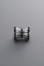 925 Sterling Silver-Black Plated-Zircon Beaded Spacer Bead-9mm