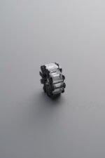 925 Sterling Silver-Black Plated-Zircon Beaded Spacer Bead-8mm - Image 4