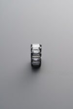925 Sterling Silver-Black Plated-Zircon Beaded Spacer Bead-8mm - Image 2
