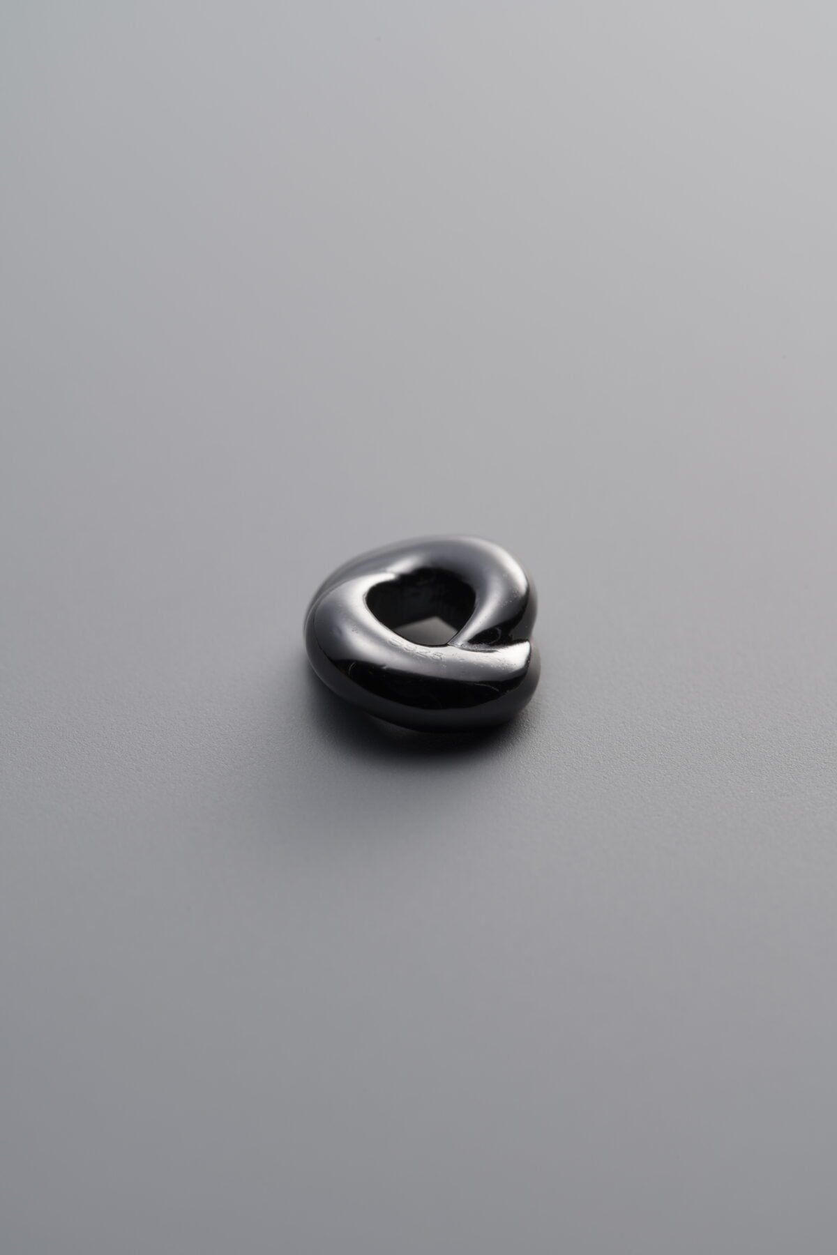 925 Sterling Silver-Black Plated-Button Pattern Ring Spacer Bead-8mm - Image 4