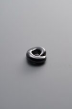 925 Sterling Silver-Black Plated-Button Pattern Ring Spacer Bead-8mm - Image 4