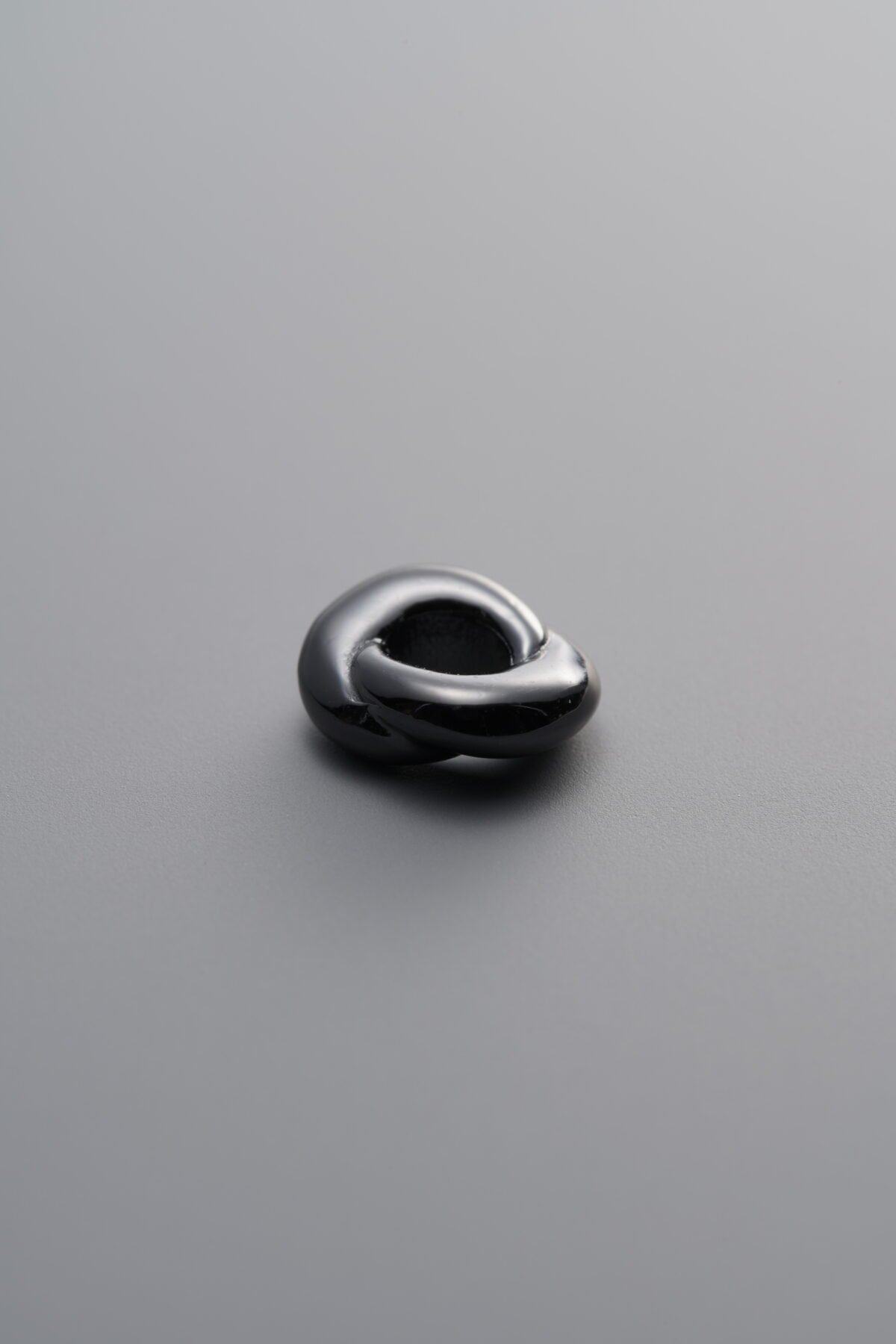 925 Sterling Silver-Black Plated-Button Pattern Ring Spacer Bead-8mm - Image 3