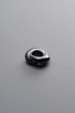 925 Sterling Silver-Black Plated-Button Pattern Ring Spacer Bead-8mm - Image 3