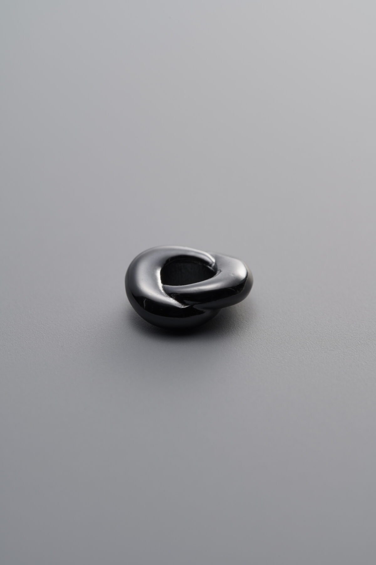 925 Sterling Silver-Black Plated-Button Pattern Ring Spacer Bead-8mm - Image 2