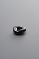 925 Sterling Silver-Black Plated-Button Pattern Ring Spacer Bead-8mm - Image 2