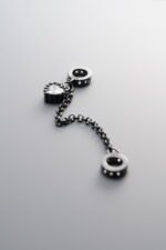 925 Sterling Silver-Black Plated-Zircon Chain Link-64mm - Image 4