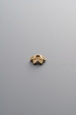 925 Silver-Gold Plated-Flower Bead Cap-6mm