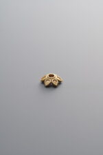 925 Sterling Silver-Gold Plated-Flower Bead Cap-6mm