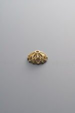 925 Silver-Gold Plated-Flower Bead Cap-7mm - Image 4