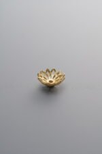 925 Silver-Gold Plated-Flower Bead Cap-7mm - Image 2