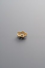 925 Sterling Silver-Gold Plated-Flower Bead Cap-5mm - Image 2