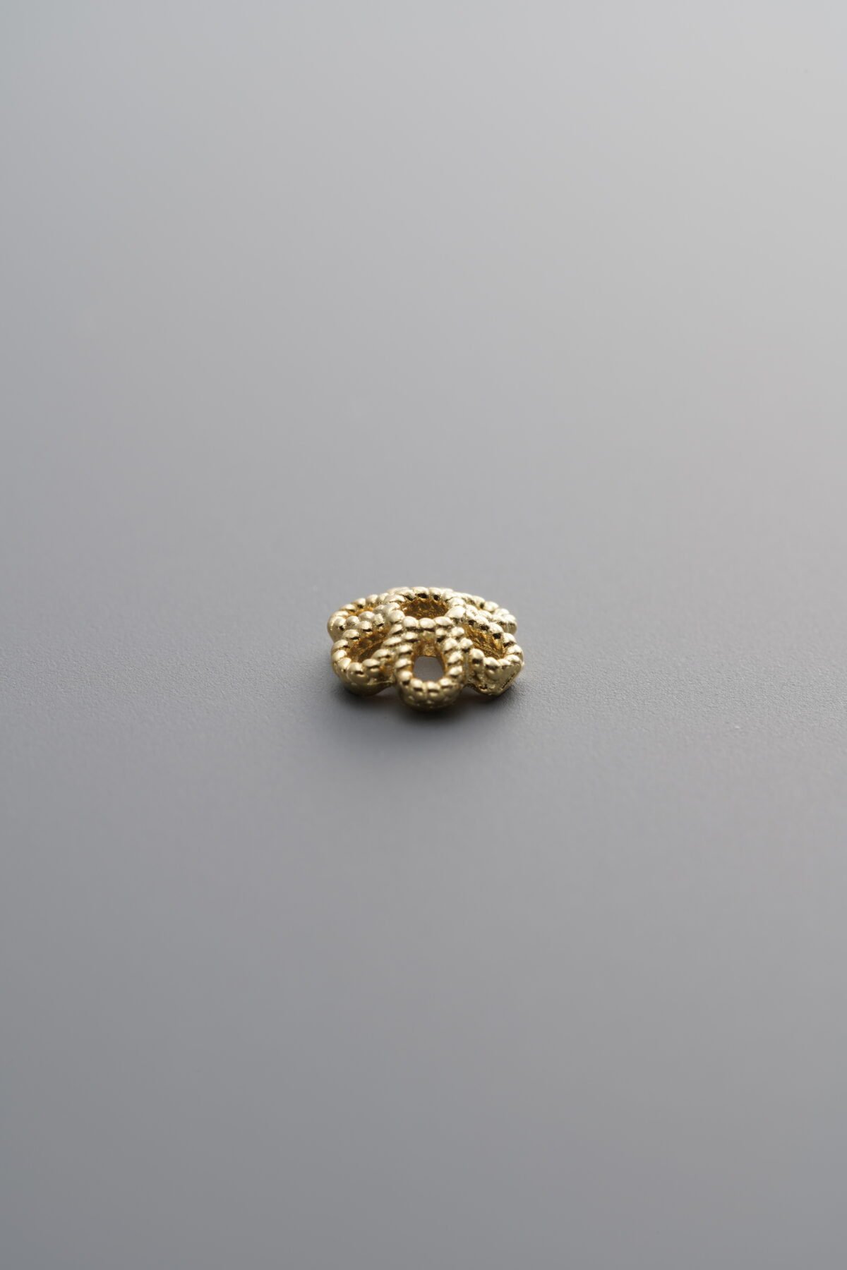 925 Sterling Silver-Gold Plated-Flower Bead Cap-5mm - Image 1
