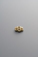 925 Sterling Silver-Gold Plated-Flower Bead Cap-5mm