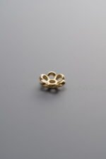 925 Silver-Gold Plated-Flower Bead Cap-6mm - Image 4