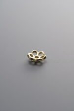 925 Silver-Gold Plated-Flower Bead Cap-6mm - Image 2