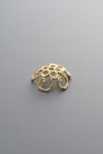 925 Sterling Silver-Gold Plated-Flower Bead Cap-11mm - Image 4