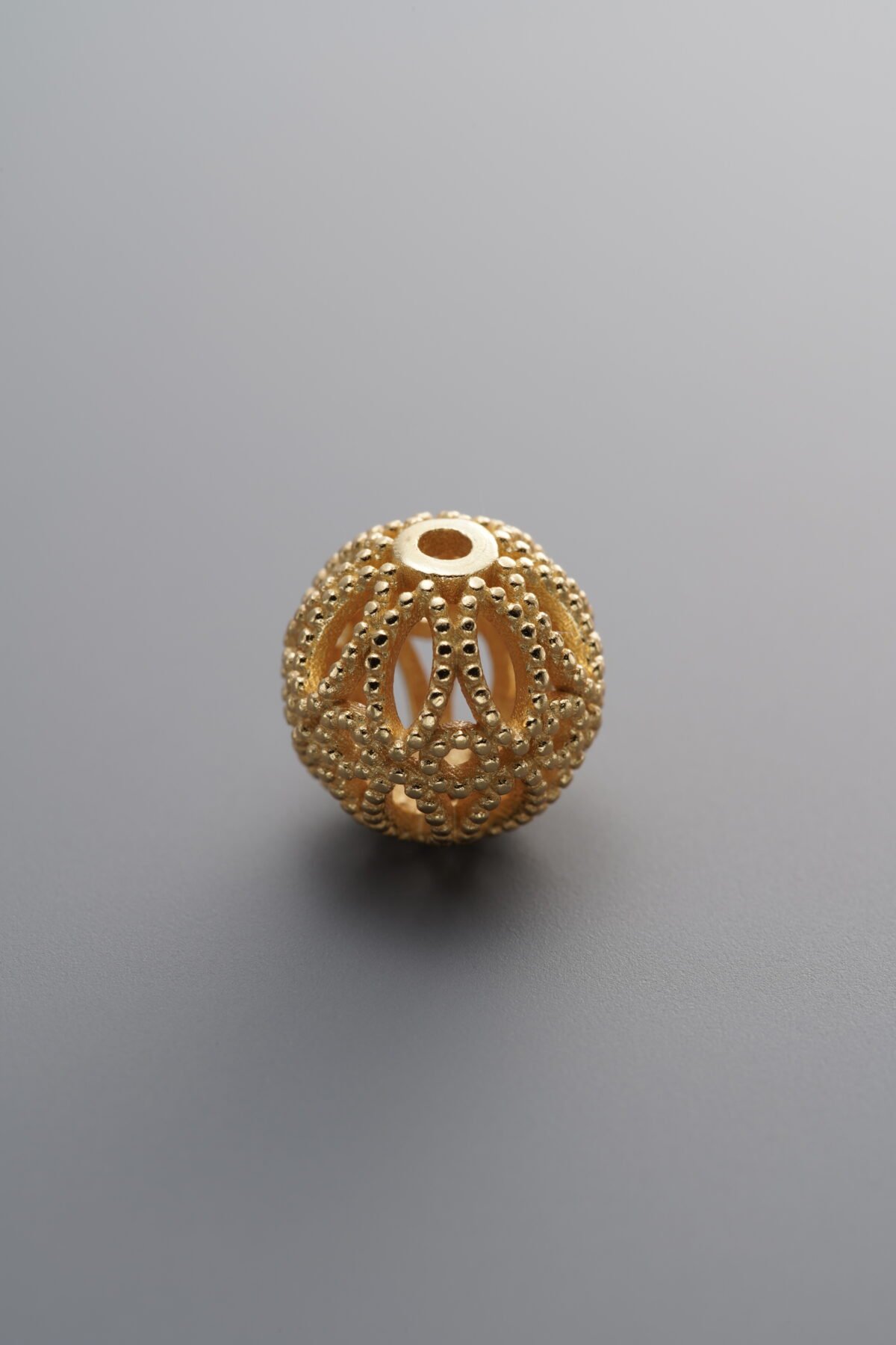 925 Sterling Silver-Gold Plated-Round Spacer Bead-10mm - Image 4