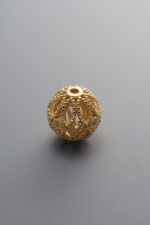 925 Sterling Silver-Gold Plated-Round Spacer Bead-10mm - Image 4