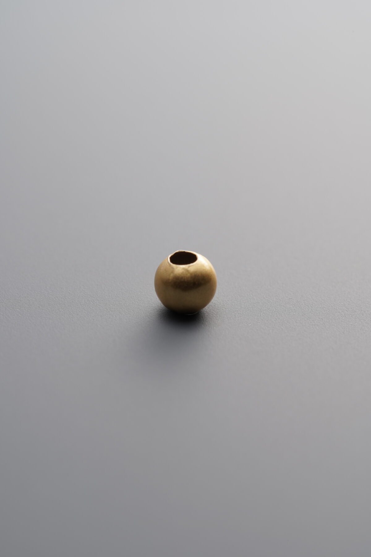 925 Sterling Silver-Gold Plated-Round Spacer Bead-4mm - Image 1