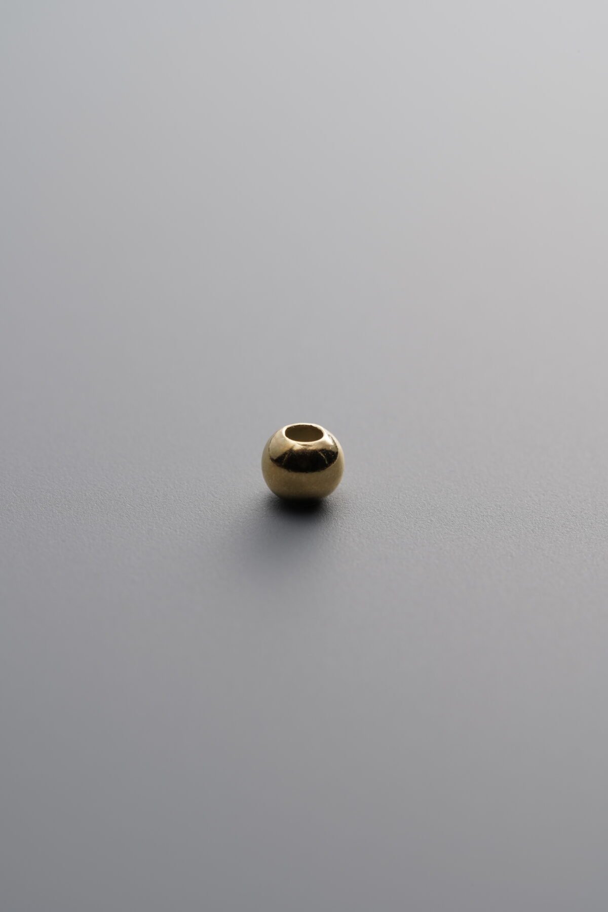 925 Sterling Silver-Gold Plated-Round Spacer Bead-3mm - Image 2