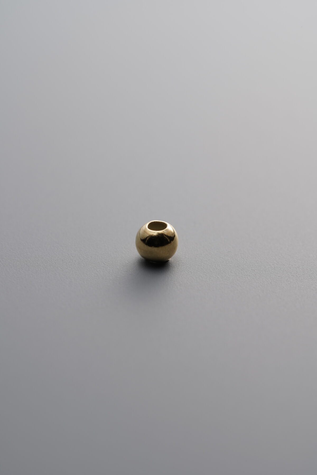 925 Sterling Silver-Gold Plated-Round Spacer Bead-3mm - Image 1