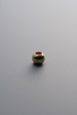 925 Sterling Silver-Gold Plated-Round Spacer Bead-4mm - Image 2
