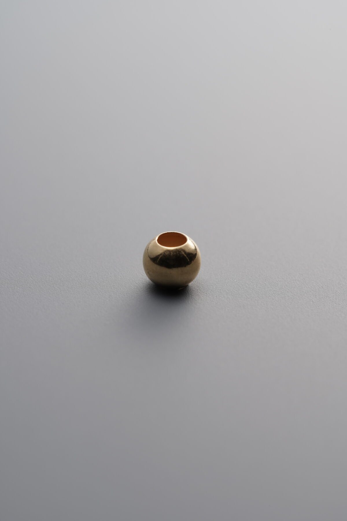 925 Sterling Silver-Gold Plated-Round Spacer Bead-4mm - Image 1