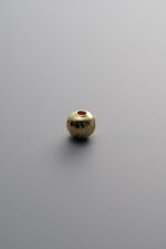 925 Sterling Silver-Gold Plated-Curved Knife Round Spacer Bead-4mm - Image 4