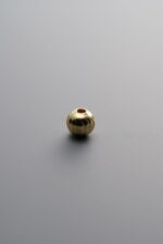 925 Sterling Silver-Gold Plated-Curved Knife Round Spacer Bead-4mm - Image 2