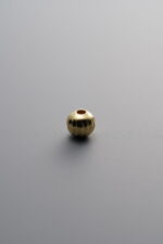 925 Sterling Silver-Gold Plated-Curved Knife Round Spacer Bead-4mm