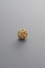 925 Sterling Silver-Gold Plated-Openwork Multi-Petal Spacer Bead-5mm - Image 4
