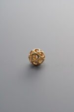 925 Sterling Silver-Gold Plated-Openwork Multi-Petal Spacer Bead-5mm
