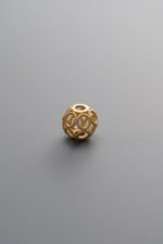 925 Sterling Silver-Gold Plated-Openwork Multi-Petal Spacer Bead-5mm - Image 2