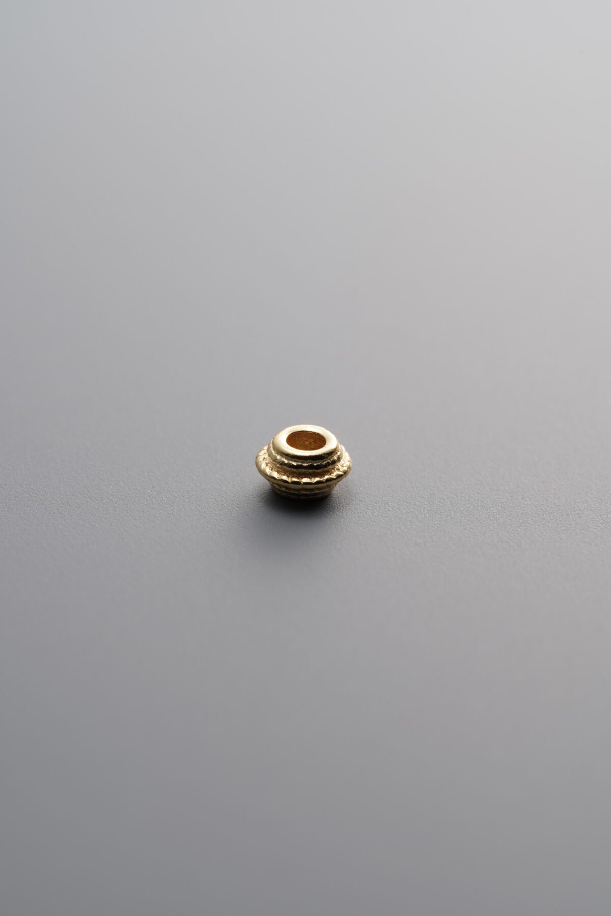 925 Sterling Silver-Gold Plated-Mini Rondelle Spacer Bead-4mm - Image 4