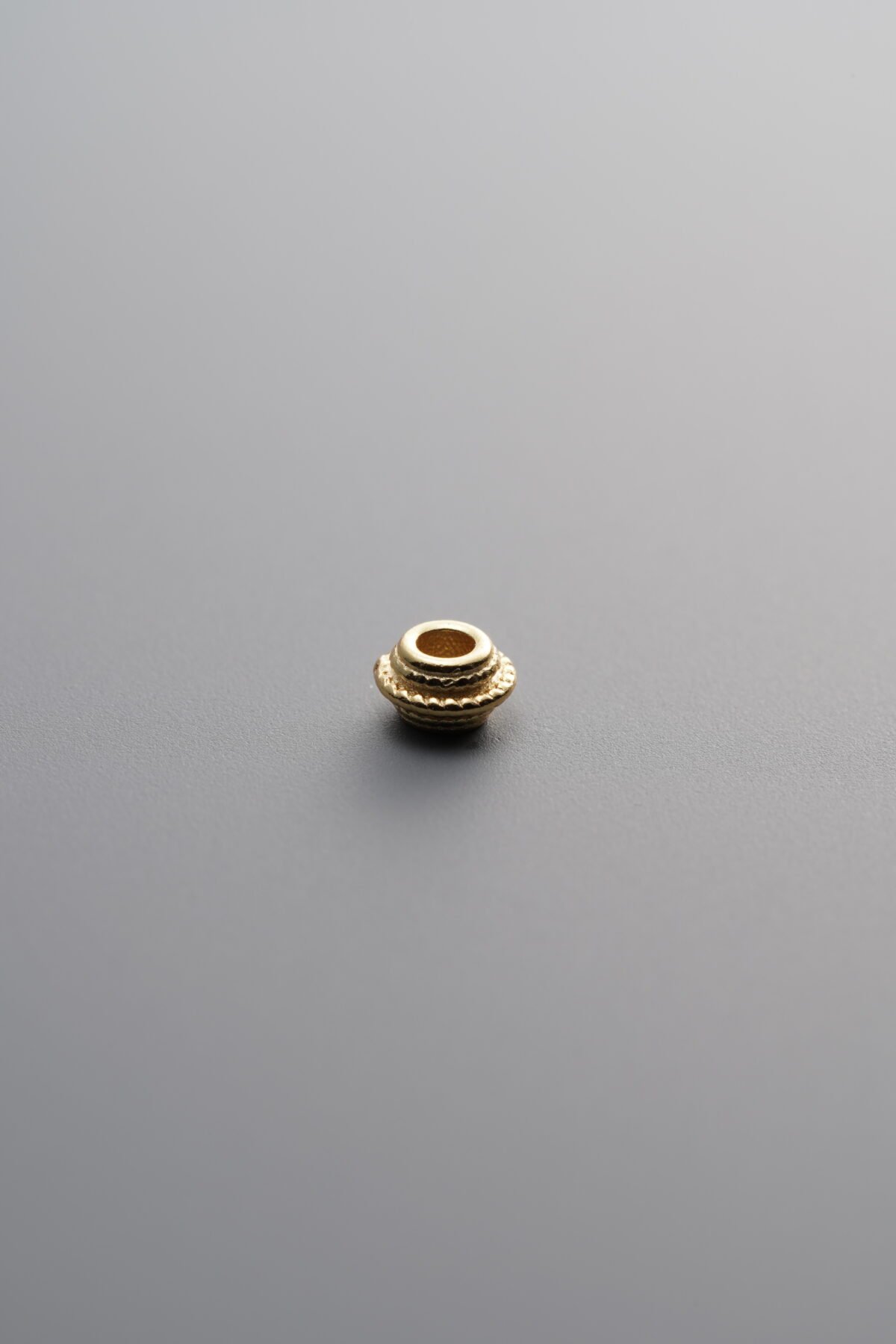 925 Sterling Silver-Gold Plated-Mini Rondelle Spacer Bead-4mm - Image 3