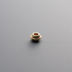 925 Sterling Silver-Gold Plated-Mini Rondelle Spacer Bead-4mm