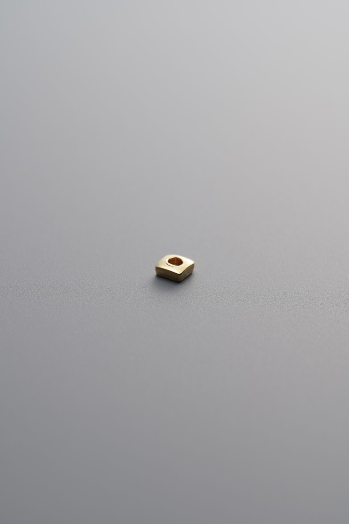 925 Sterling Silver-Gold Plated-Square Mini Spacer Bead-2mm - Image 1