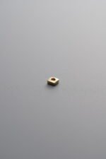 925 Sterling Silver-Gold Plated-Square Mini Spacer Bead-2mm