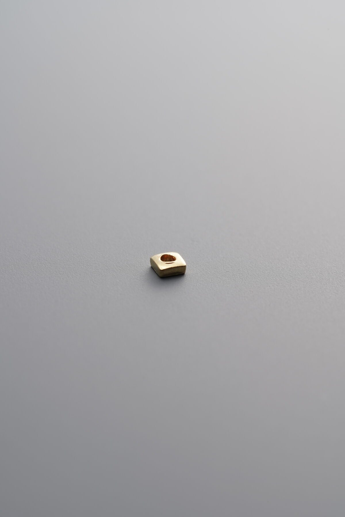 925 Sterling Silver-Gold Plated-Square Mini Spacer Bead-2mm - Image 4