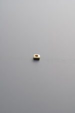 925 Sterling Silver-Gold Plated-Square Mini Spacer Bead-2mm - Image 2