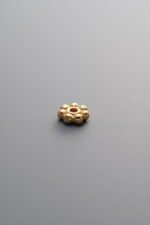 925 Sterling Silver-Gold Plated-Wheel Bead-4mm - Image 4