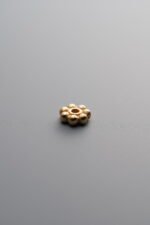 925 Sterling Silver-Gold Plated-Wheel Bead-4mm - Image 2